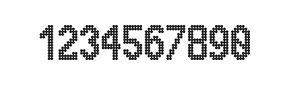 7×13数字点阵字体 ddN713BA1041