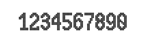 7×13数字点阵字体 ddN713BA1049