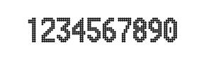 7×13数字点阵字体 ddN713BA1052