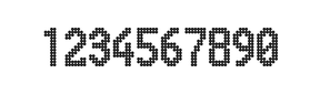 7×13数字点阵字体 ddN713BA1053