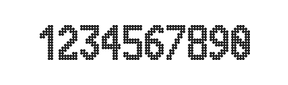 7×13数字点阵字体 ddN713BA1057