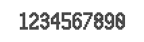 7×13数字点阵字体 ddN713BA1068
