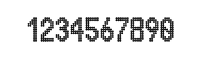 7×13数字点阵字体 ddN713BA1071