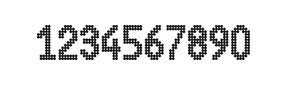 7×13数字点阵字体 ddN713BA1075