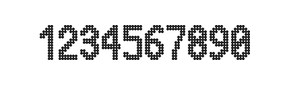 7×13数字点阵字体 ddN713BA1079