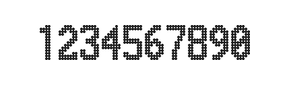 7×13数字点阵字体 ddN713BA1081