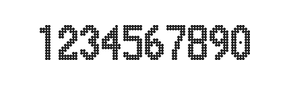 7×13数字点阵字体 ddN713BA1082