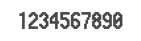 7×13数字点阵字体 ddN713BA1083