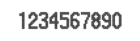 7×13数字点阵字体 ddN713BA1085