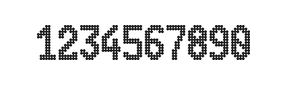 7×13数字点阵字体 ddN713BA1087