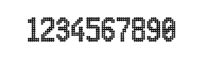 7×13数字点阵字体 ddN713BA1090