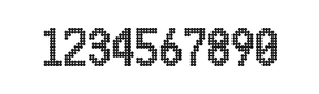 7×13数字点阵字体 ddN713BA1094