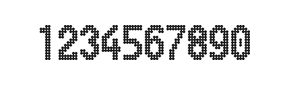 7×13数字点阵字体 ddN713BA1095