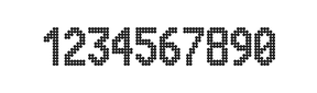 7×13数字点阵字体 ddN713BA1096