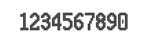 7×13数字点阵字体 ddN713BA1097