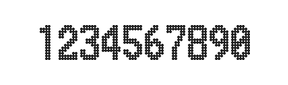 7×13数字点阵字体 ddN713BA1099