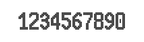 7×13数字点阵字体 ddN713BA1110