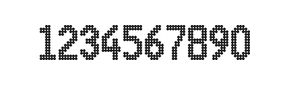 7×13数字点阵字体 ddN713BA1112