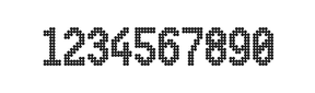 7×13数字点阵字体 ddN713BA1114
