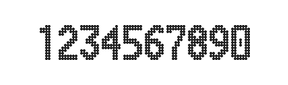 7×13数字点阵字体 ddN713BA1123