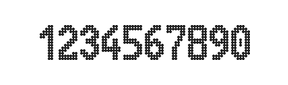7×13数字点阵字体 ddN713BA1125