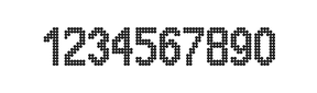 7×13数字点阵字体 ddN713BA1126