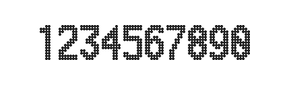 7×13数字点阵字体 ddN713BA1127