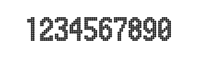 7×13数字点阵字体 ddN713BA1131
