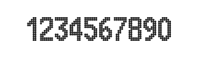 7×13数字点阵字体 ddN713BA1139