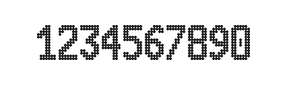 7×13数字点阵字体 ddN713BA1140