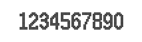 7×13数字点阵字体 ddN713BA1143