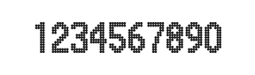 7×13数字点阵字体 ddN713BA1146