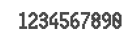 7×13数字点阵字体 ddN713BA1147