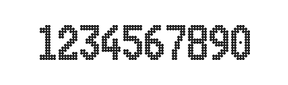 7×13数字点阵字体 ddN713BA1149