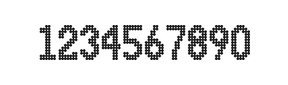 7×13数字点阵字体 ddN713BA1150