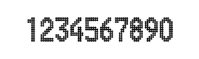 7×13数字点阵字体 ddN713BA1151