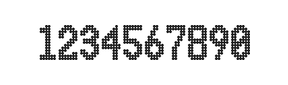 7×13数字点阵字体 ddN713BA1154