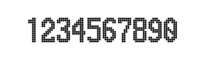 7×13数字点阵字体 ddN713BA1158