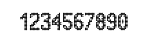 7×13数字点阵字体 ddN713BA1162