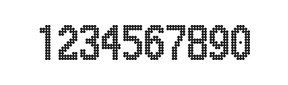 7×13数字点阵字体 ddN713BA1165