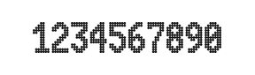 7×13数字点阵字体 ddN713BA1166
