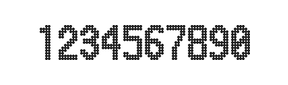 7×13数字点阵字体 ddN713BA1167