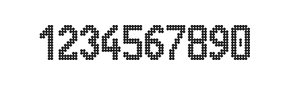 7×13数字点阵字体 ddN713BA1174