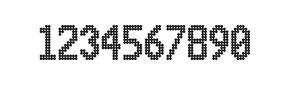 7×13数字点阵字体 ddN713BA1175