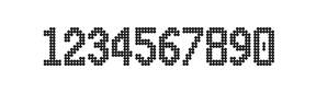 7×13数字点阵字体 ddN713BA1180