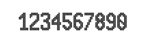 7×13数字点阵字体 ddN713BA1184