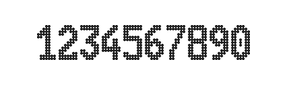 7×13数字点阵字体 ddN713BA1185