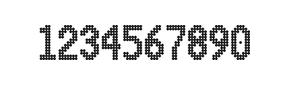 7×13数字点阵字体 ddN713BA1186