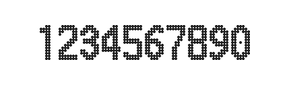7×13数字点阵字体 ddN713BA1190