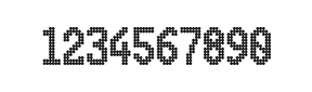 7×13数字点阵字体 ddN713BA1193